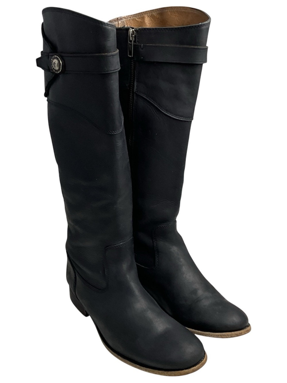 Frye 4015 Black Leather Knee High Pull On Riding Boots Women’s Size 5.5 B